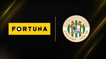 Logo Fortuny i herb Zagłębia Lubin na grafice ogłaszającej partnerstwo