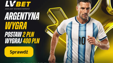 Grafika LV BET Argentyna wygra po kursie 200 - promocja na mecz Argentyna - Szwajcaria