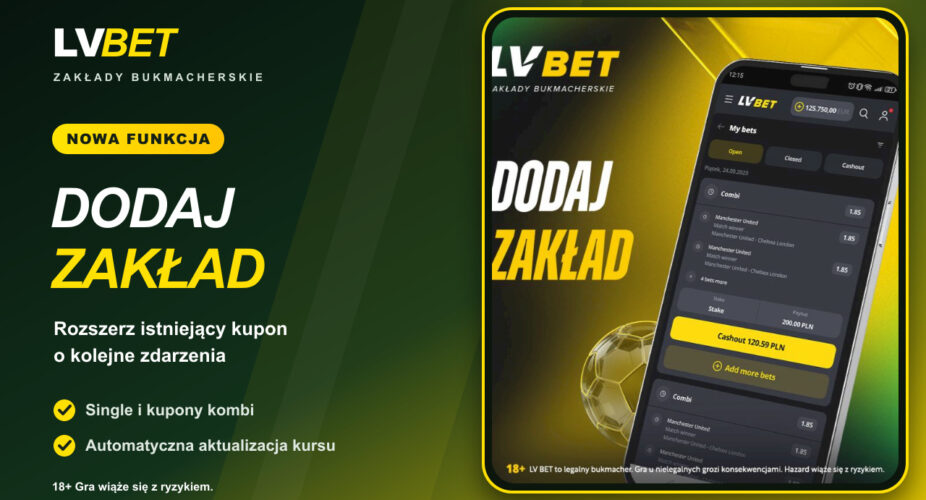 Dodaj zakład w LV BET – grafika funkcji rozszerzania kuponu