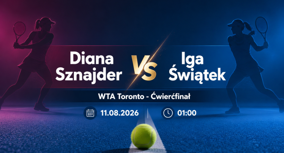 Diana Sznajder – Iga Świątek, ćwierćfinał WTA Toronto 11 sierpnia 2026 o 01:00