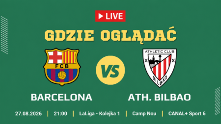 FC Barcelona – Athletic Club, transmisja 27 sierpnia 2026
