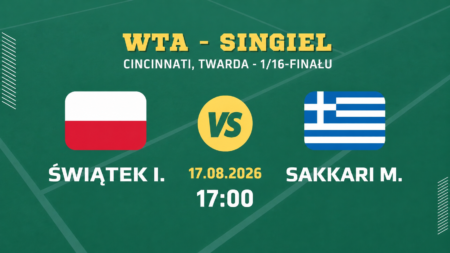 Iga Świątek – Maria Sakkari, WTA Cincinnati 17 sierpnia 2026