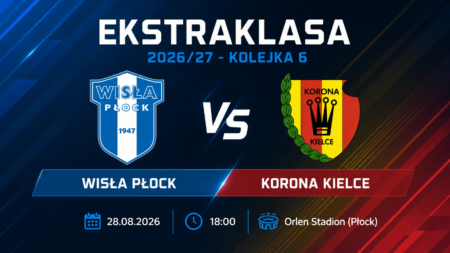 Wisła Płock – Korona Kielce, 28 sierpnia 2026, godz. 18:00