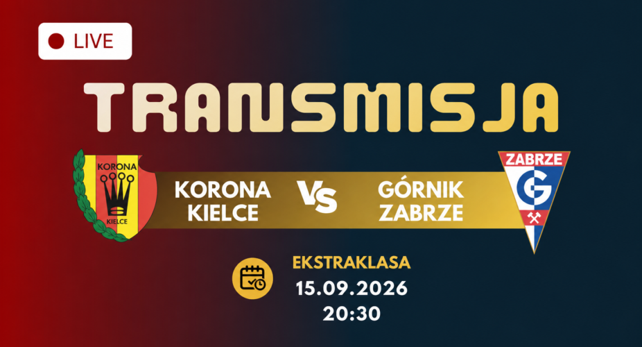 Korona Kielce – Górnik Zabrze, transmisja 15 września 2026