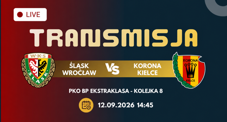 Śląsk Wrocław – Korona Kielce, transmisja 12 września 2026