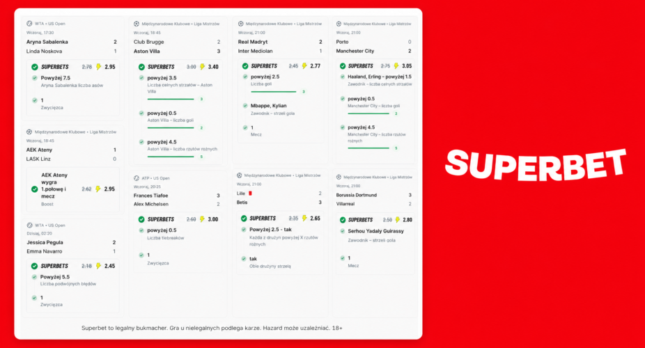Trafione boostery Superbet — udany dzień graczy